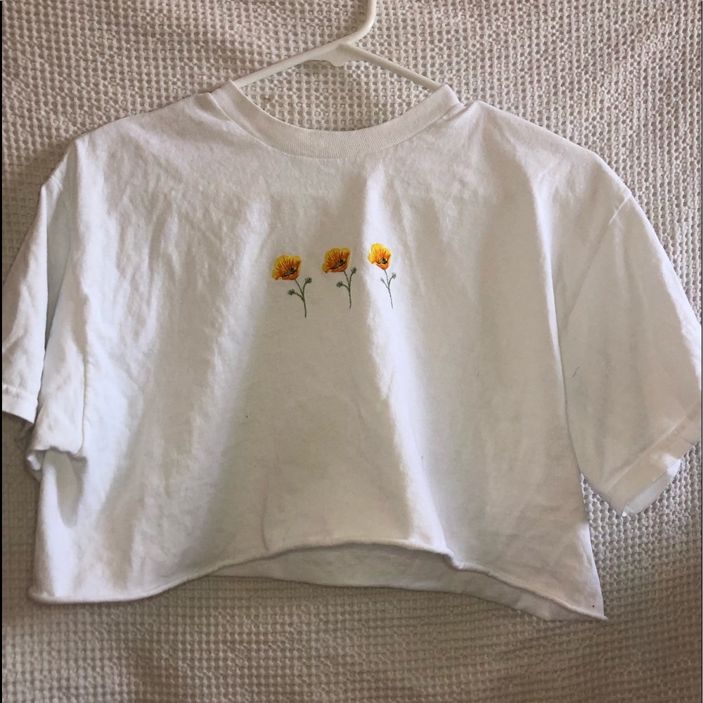 John Galt Marina Poppy Crop Top